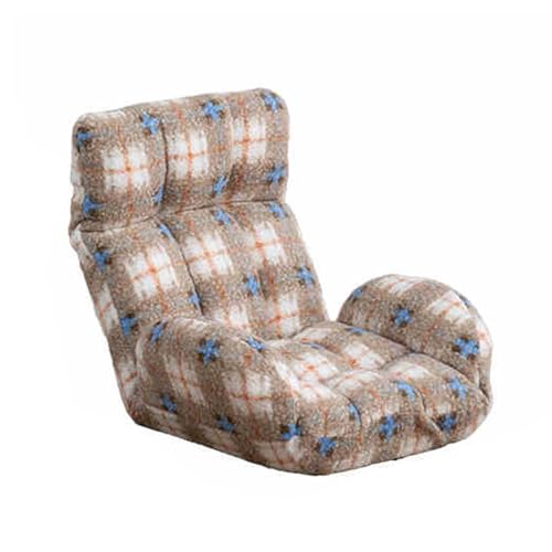 KKJPL Bodenstuhl Mit Rückenlehne, Bequemer Lesesessel, Ergonomisch Gepolstertes Schlafbett, 5 Verstellbare Positionen, for Wohnzimmer Und Schlafzimmer(Multi-Colored) von KKJPL