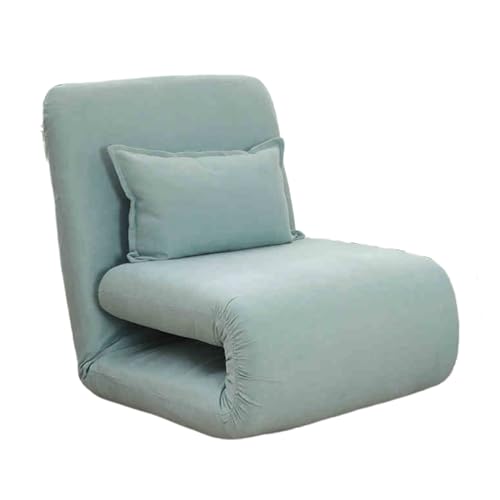 KKJPL Bodenstuhl Mit Rückenlehne, Bequemes Klappsofa, Ergonomisch Gepolstertes Schlafbett, 3 Verstellbare Positionen, for Schlafzimmer Und Wohnzimmer(Green) von KKJPL