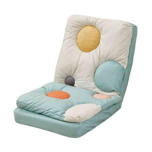 KKJPL Bodenstuhl Mit Rückenlehne, Bequemes Klappsofa, Ergonomischer Gaming-Sofastuhl, 5 Verstellbare Positionen, for Wohnzimmer Und Schlafzimmer(Blue) von KKJPL