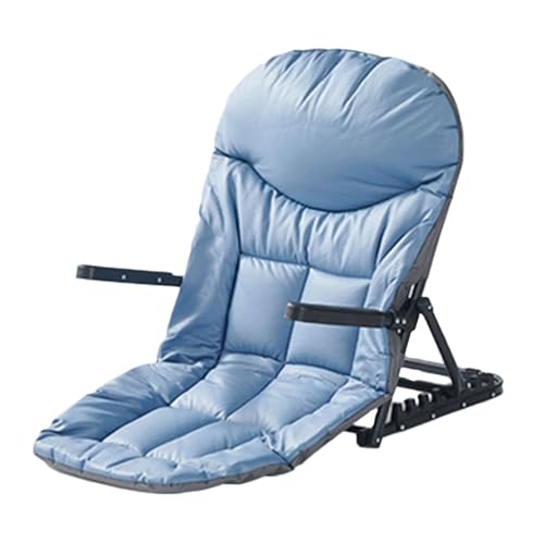 KKJPL Bodenstuhl Mit Rückenlehne, Gepolstertes, Verstellbares Klappsofa, Bequemer Lesesessel Mit 7 Verstellbaren Positionen, for Wohnzimmer Und Schlafzimmer(Blue) von KKJPL