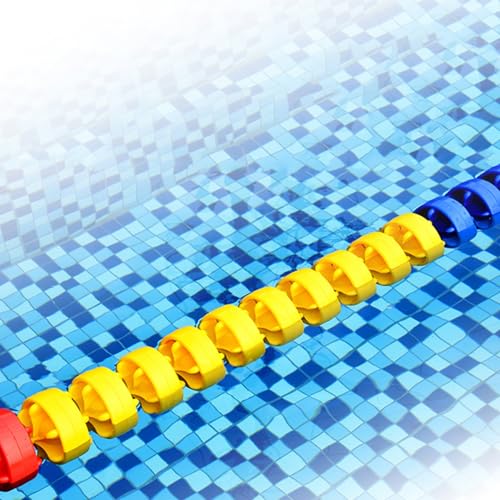 KKJPL Pool-Bahn-Teiler Mit Bojen, Vorinstallierte Flache Teiler, Schwimmende Sicherheits-Pool-Teiler for Eingebaute Pools(Nylon,6m/20ft) von KKJPL