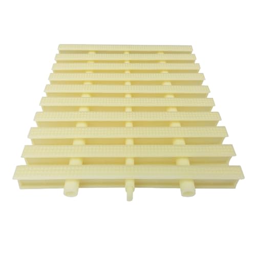 KKJPL Schwimmbad-Abflussgitter, Gespleißte Dusch-Abflussgitter, Kanalgitter, Bodenablaufabdeckungen for Einfahrten, Terrassen, Pooldecks(Bone Color,18x100CM/15pieces) von KKJPL