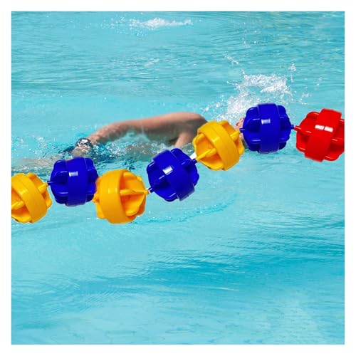 KKJPL Sicherheitsleine Mit Boje, Vormontierte Flachwassertrennwand, Schwimmleine Zur Pool-Sicherheitstrennwand, Geeignet Zur Bahntrennung Im Innen- Und Außenbereich(Nylon,1m/3.3ft) von KKJPL