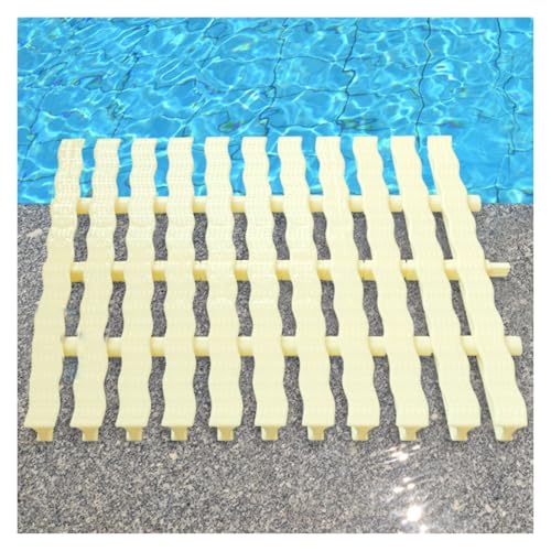 KKJPL Überlaufgitter for Poolabläufe, Duschablaufgitter, Kanalgitter, Geeignet for Auffahrten, Dachrinnen, Gitter, Terrassen, Pooldecks Und Gewerbeflächen(Bone Color,18x100CM/2pieces) von KKJPL