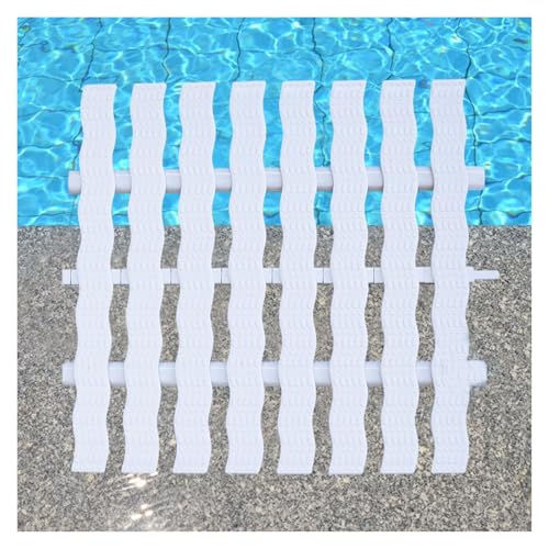 KKJPL Überlaufgitter for Poolabläufe, Duschablaufgitter, Kanalgitter, Geeignet for Auffahrten, Dachrinnen, Gitter, Terrassen, Pooldecks Und Gewerbeflächen(White,20x100CM/5pieces) von KKJPL
