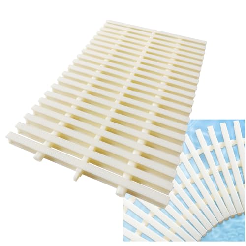 KKJPL Überlaufgitter for Poolabläufe, Duschablaufgitter, Kanalgitter for Einfahrten, Dachrinnen, Gitter, Terrassen, Pooldecks Und Gewerbeflächen(White,30x100CM/5pieces) von KKJPL