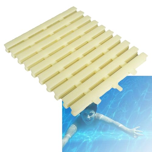 KKJPL Überlaufgitter for Poolabläufe, Gespleißtes Kanalgitter, Bodenablaufabdeckung for Überlaufgitter Im Innen- Und Außenbereich(Bone Color,30x100CM/10pcs) von KKJPL