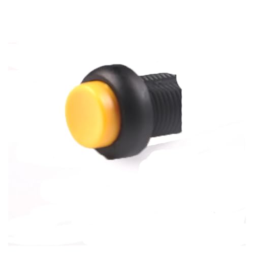 1 STÜCK 12mm erhöhter hoher Druckschalter aus Kunststoff mit flachem Kopf(Yellow,Latching) von KKKLMMTT