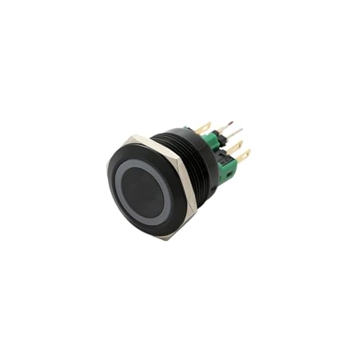 1 STÜCKE 22mm schwarz oder weiß druckschalter PM221F-11E/RGB/12 V/A(Black,LATCHING_CATHODE_12V) von KKKLMMTT