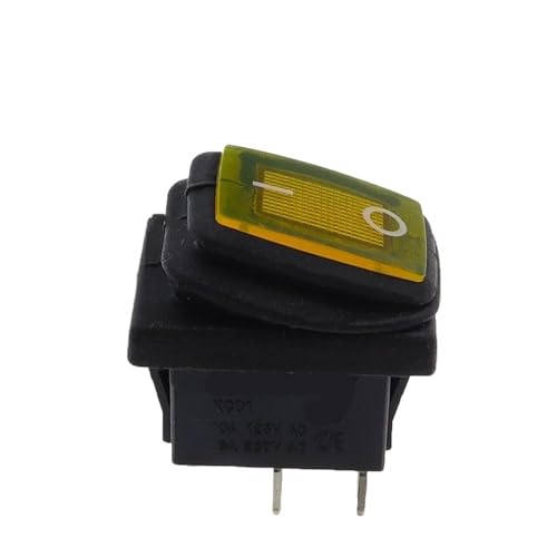 1 STÜCKE KCD1 wasserdichte schalter 2/3PIN taste rocker power ON-OFF ON-OFF-ON(2gear 2pin Yellow,12V) von KKKLMMTT