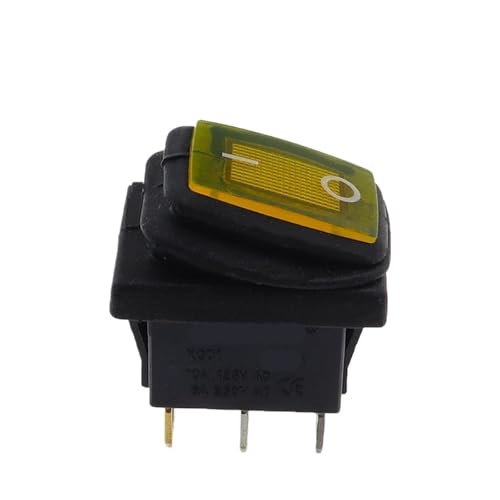 1 STÜCKE KCD1 wasserdichte schalter 2/3PIN taste rocker power ON-OFF ON-OFF-ON(2gear 3pin Yellow,12V) von KKKLMMTT