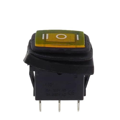 1 STÜCKE KCD1 wasserdichte schalter 2/3PIN taste rocker power ON-OFF ON-OFF-ON(3gear 3pin Yellow,220V) von KKKLMMTT