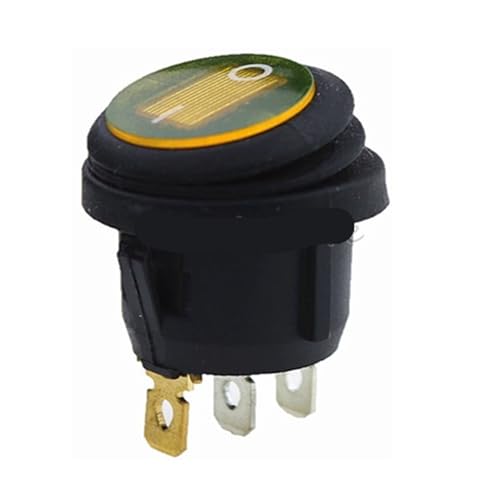 2 STÜCKE KCD1-105 3-poliger wasserdichter Wippschalter for Marine 12 V 220 V(Yellow,220V) von KKKLMMTT