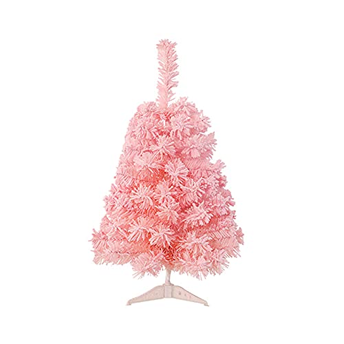 KKLT Rosa Strömten Mini Weihnachtsbaum,Tischplatte Künstlicher Weihnachtsbaum Dekorationen Indoor Christbaum Einfache Montage Für Home Office Supplies Geschenk-Rosa 60cm(2ft) von KKLT