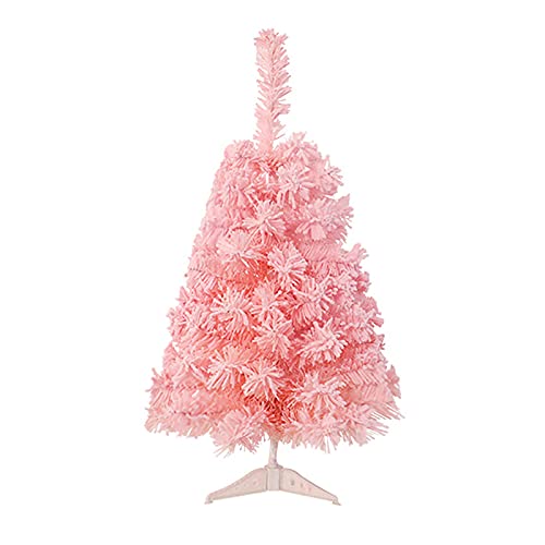 KKLT Rosa Strömten Mini Weihnachtsbaum,Tischplatte Künstlicher Weihnachtsbaum Dekorationen Indoor Christbaum Einfache Montage Für Home Office Supplies Geschenk-Rosa 90cm(3ft) von KKLT