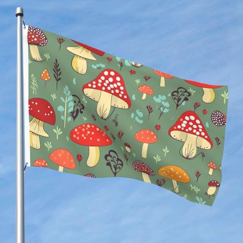 15,7 x 2,4 m große Flagge, doppelseitig, lebendige Gartenflaggen, Cartoon-Pilz-Banner, Willkommensbanner mit Messingösen, Dekoration, Fotohintergrund für Hof, Veranda, Rasen 15,7 x 2,4 m große Flagge, doppelseitig, lebendige Gartenflaggen, Cartoon-Pilz-Banner, Willkommensbanner mit Messingösen, Dekoration, Fotohintergrund für Hof, Veranda, Rasen von KKLWEGU