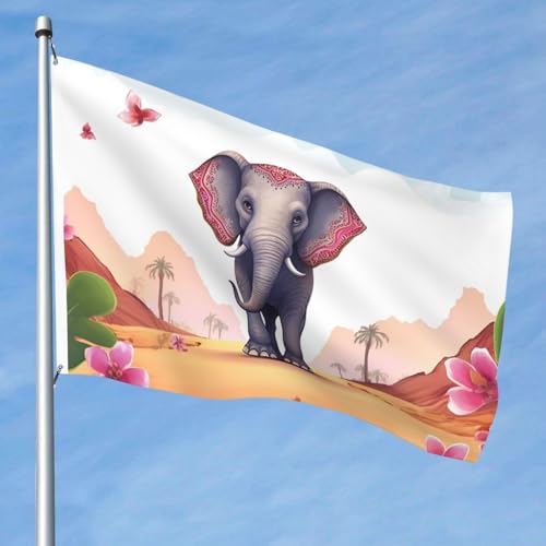 15,7 x 2,4 m große Flagge, doppelseitig, lebendige Gartenflaggen, Glückselefant-Banner, Willkommensbanner mit Messingösen, Dekoration, Fotohintergrund für Hof, Veranda, Rasen 15,7 x 2,4 m große Flagge, doppelseitig, lebendige Gartenflaggen, Glückselefant-Banner, Willkommensbanner mit Messingösen, Dekoration, Fotohintergrund für Hof, Veranda, Rasen von KKLWEGU