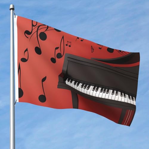 15,7 x 2,4 m große Flagge, doppelseitig, lebendige Gartenflaggen, Musiknoten, Klavierbanner, Willkommensbanner mit Messingösen, Dekoration, Fotohintergrund für Hof, Veranda, Rasen 15,7 x 2,4 m große Flagge, doppelseitig, lebendige Gartenflaggen, Musiknoten, Klavierbanner, Willkommensbanner mit Messingösen, Dekoration, Fotohintergrund für Hof, Veranda, Rasen von KKLWEGU
