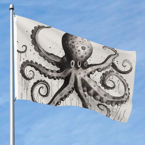 15,7 x 2,4 m große Flagge, doppelseitig, lebendige Gartenflaggen, Oktopus-Banner, Willkommensbanner mit Messingösen, Dekoration, Fotohintergrund für Hof, Veranda, Rasen 15,7 x 2,4 m große Flagge, doppelseitig, lebendige Gartenflaggen, Oktopus-Banner, Willkommensbanner mit Messingösen, Dekoration, Fotohintergrund für Hof, Veranda, Rasen von KKLWEGU
