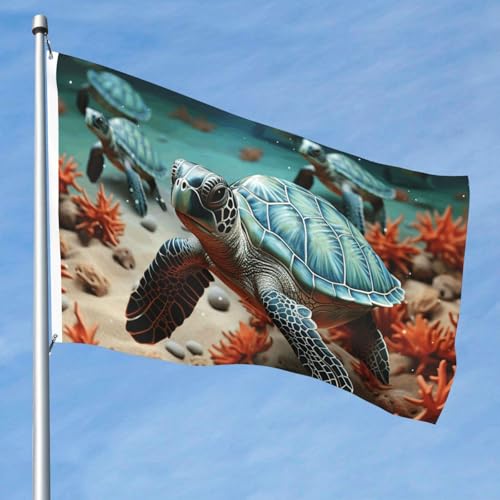 15,7 x 2,4 m große Flagge, doppelseitig, lebendige Gartenflaggen, Schildkröte, Seestern, Banner, Willkommensbanner mit Messingösen, Dekoration, Fotohintergrund für Hof, Veranda, Rasen 15,7 x 2,4 m große Flagge, doppelseitig, lebendige Gartenflaggen, Schildkröte, Seestern, Banner, Willkommensbanner mit Messingösen, Dekoration, Fotohintergrund für Hof, Veranda, Rasen von KKLWEGU