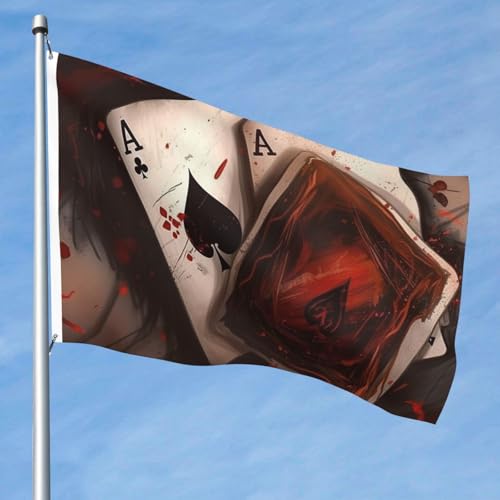 15,7 x 2,4 m große Flagge, doppelseitig, lebendige Gartenflaggen, Spielkarten, Banner, Willkommensbanner mit Messingösen, Dekoration, Fotohintergrund für Hof, Veranda, Rasen 15,7 x 2,4 m große Flagge, doppelseitig, lebendige Gartenflaggen, Spielkarten, Banner, Willkommensbanner mit Messingösen, Dekoration, Fotohintergrund für Hof, Veranda, Rasen von KKLWEGU