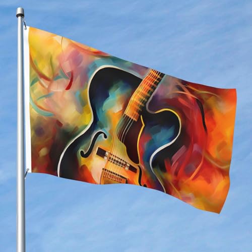 15,7 x 2,4 m große Flagge, doppelseitig, lebendige Gartenflaggen, abstrakte Aquarell-Gitarre, Banner, Willkommensbanner mit Messingösen, Dekoration, Fotohintergrund für Innenhof, Veranda, Rasen 15,7 x 2,4 m große Flagge, doppelseitig, lebendige Gartenflaggen, abstrakte Aquarell-Gitarre, Banner, Willkommensbanner mit Messingösen, Dekoration, Fotohintergrund für Innenhof, Veranda, Rasen von KKLWEGU