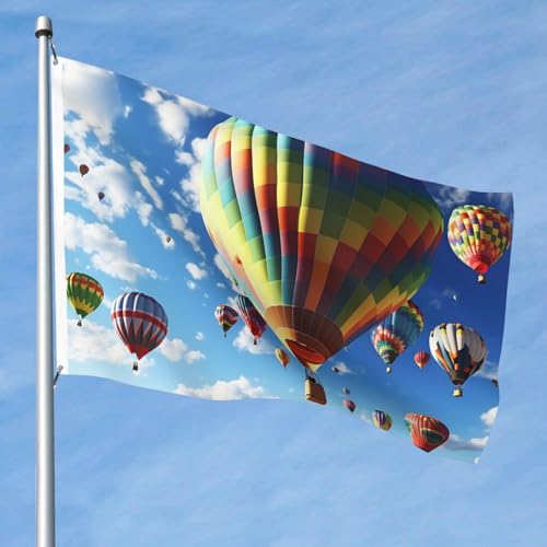 15,7 x 2,4 m große Flagge, doppelseitig, lebendige Gartenflaggen, bunte Heißluftballon-Banner, Willkommensbanner mit Messingösen, Dekoration, Fotohintergrund für Hof, Veranda, Rasen 15,7 x 2,4 m große Flagge, doppelseitig, lebendige Gartenflaggen, bunte Heißluftballon-Banner, Willkommensbanner mit Messingösen, Dekoration, Fotohintergrund für Hof, Veranda, Rasen von KKLWEGU