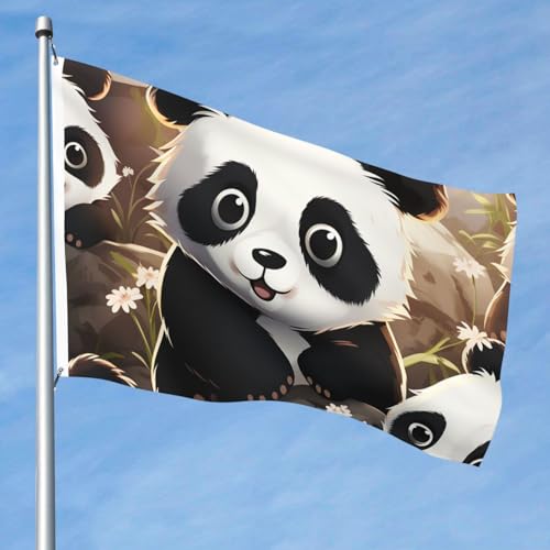 15,7 x 2,4 m große Flagge, doppelseitig, lebendige Gartenflaggen, niedliches Panda-Tier-Banner, Willkommensbanner mit Messingösen, Dekoration, Fotohintergrund für Hof, Veranda, Rasen 15,7 x 2,4 m große Flagge, doppelseitig, lebendige Gartenflaggen, niedliches Panda-Tier-Banner, Willkommensbanner mit Messingösen, Dekoration, Fotohintergrund für Hof, Veranda, Rasen von KKLWEGU