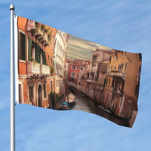15,7 x 2,4 m große Flagge, doppelseitig, lebendige Gartenflaggen, schöne Venedig-Kanalansicht-Banner, Willkommensbanner mit Messingösen, Dekoration, Fotohintergrund für Hof, Veranda, Rasen 15,7 x 2,4 m große Flagge, doppelseitig, lebendige Gartenflaggen, schöne Venedig-Kanalansicht-Banner, Willkommensbanner mit Messingösen, Dekoration, Fotohintergrund für Hof, Veranda, Rasen von KKLWEGU