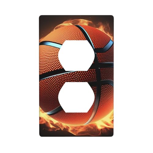 3D-Basketball-Wandplatten, 1-Gang-Duplex-Lichtschalter-Abdeckplatte, elektrische Wandplatten, Steckdosenabdeckungen, dekorative Steckdosenabdeckungen für Heimdekoration 3D-Basketball-Wandplatten, 1-Gang-Duplex-Lichtschalter-Abdeckplatte, elektrische Wandplatten, Steckdosenabdeckungen, dekorative Steckdosenabdeckungen für Heimdekoration von KKLWEGU