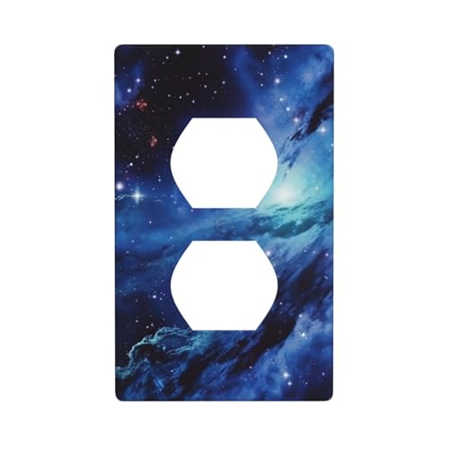 Blue Universe Weltraum-Galaxie-Wandplatten, 1-Gang-Duplex-Lichtschalter-Abdeckplatte, elektrische Wandplatten, Steckdosenabdeckungen, dekorative Steckdosenabdeckungen für Heimdekoration Blue Universe Weltraum-Galaxie-Wandplatten, 1-Gang-Duplex-Lichtschalter-Abdeckplatte, elektrische Wandplatten, Steckdosenabdeckungen, dekorative Steckdosenabdeckungen für Heimdekoration von KKLWEGU