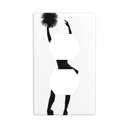 Cheerleader Wandplattenabdeckungen, 1-Gang-Duplex-Lichtschalter-Abdeckplatte, elektrische Wandplatten, Steckdosenabdeckungen, dekorative Steckdosenabdeckungen für Heimdekoration von KKLWEGU