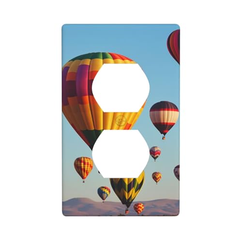 Heißluftballon-Wandplatten, 1-Gang-Duplex-Lichtschalter-Abdeckplatte, elektrische Wandplatten, Steckdosenabdeckungen, dekorative Steckdosenabdeckungen für Heimdekoration Heißluftballon-Wandplatten, 1-Gang-Duplex-Lichtschalter-Abdeckplatte, elektrische Wandplatten, Steckdosenabdeckungen, dekorative Steckdosenabdeckungen für Heimdekoration von KKLWEGU