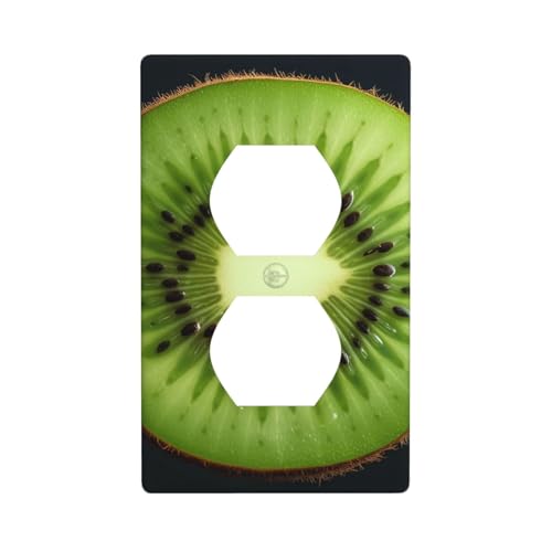 Kiwi Slice Wandplatten, Abdeckplatte, 1-Gang-Duplex-Lichtschalter-Abdeckplatte, elektrische Wandplatten, Steckdosenabdeckungen, dekorative Steckdosenabdeckungen für Heimdekoration von KKLWEGU