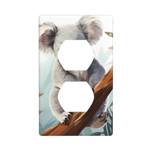 Koala- und Schmetterlings-Wandplatten, 1-Gang-Duplex-Lichtschalter-Abdeckplatte, elektrische Wandplatten, Steckdosenabdeckungen, dekorative Steckdosenabdeckungen für Heimdekoration Koala- und Schmetterlings-Wandplatten, 1-Gang-Duplex-Lichtschalter-Abdeckplatte, elektrische Wandplatten, Steckdosenabdeckungen, dekorative Steckdosenabdeckungen für Heimdekoration von KKLWEGU