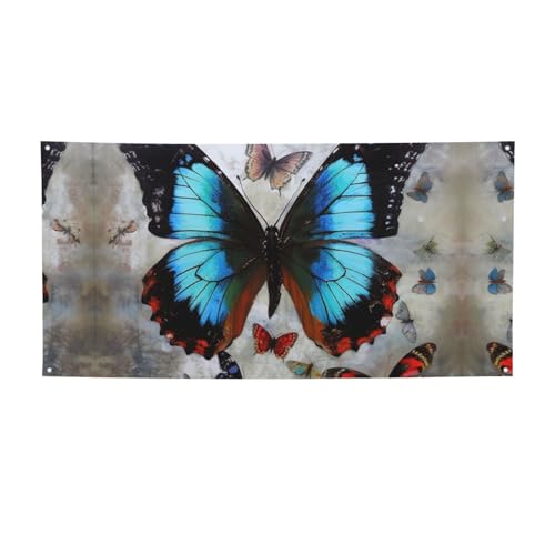 Kreatives Deko-Banner, Wandbehang, Banner, Schmetterling, großes Party-Banner, Schild, Poster, Party-Hintergründe für Neujahr, Abschlussfeier, Hochzeit, Geburtstag, Party, Fotografie, klein Kreatives Deko-Banner, Wandbehang, Banner, Schmetterling, großes Party-Banner, Schild, Poster, Party-Hintergründe für Neujahr, Abschlussfeier, Hochzeit, Geburtstag, Party, Fotografie, klein von KKLWEGU