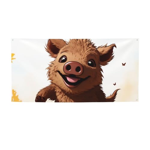 Kreatives Deko-Banner, Wandbehang, Banner, springender Wildschwein, Animation, großes Party-Banner, Schild, Poster, Party-Hintergründe für Neujahr, Abschlussfeier, Hochzeit, Geburtstag, Party Kreatives Deko-Banner, Wandbehang, Banner, springender Wildschwein, Animation, großes Party-Banner, Schild, Poster, Party-Hintergründe für Neujahr, Abschlussfeier, Hochzeit, Geburtstag, Party von KKLWEGU