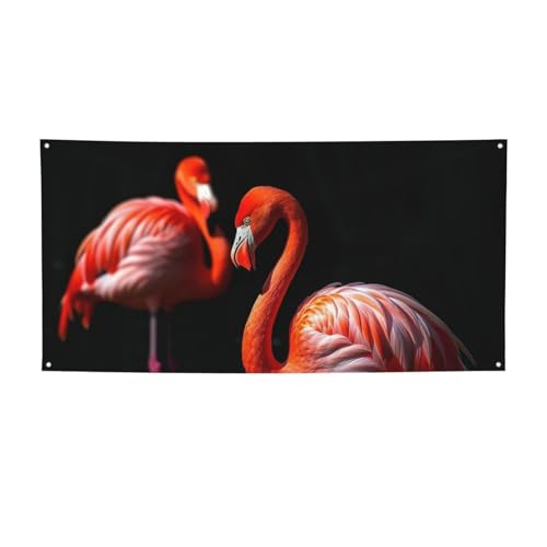 Kreatives Deko-Banner, Wandbehang, Banner Flamingos auf schwarzem Hintergrund, großes Party-Banner, Schild, Poster, Party-Hintergründe für Neujahr, Abschlussfeier, Hochzeit, Geburtstag, Party Kreatives Deko-Banner, Wandbehang, Banner Flamingos auf schwarzem Hintergrund, großes Party-Banner, Schild, Poster, Party-Hintergründe für Neujahr, Abschlussfeier, Hochzeit, Geburtstag, Party von KKLWEGU