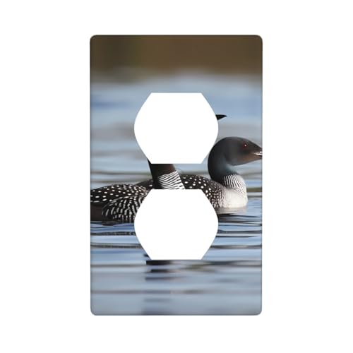 Loon Birds Wandplattenabdeckungen, 1-Gang-Duplex-Lichtschalter-Abdeckplatte, elektrische Wandplatten, Steckdosenabdeckungen, dekorative Steckdosenabdeckungen für Heimdekoration Loon Birds Wandplattenabdeckungen, 1-Gang-Duplex-Lichtschalter-Abdeckplatte, elektrische Wandplatten, Steckdosenabdeckungen, dekorative Steckdosenabdeckungen für Heimdekoration von KKLWEGU