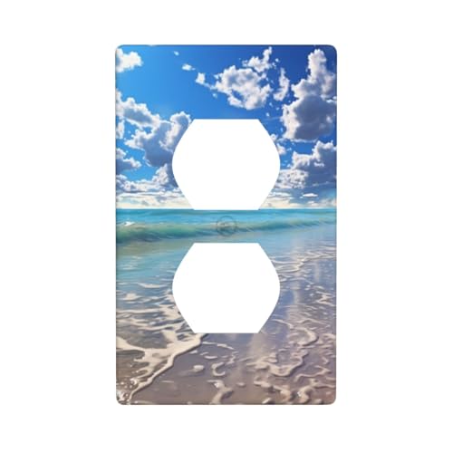 Schöne Wolkenstrand-Wandplatten, 1-Gang-Duplex-Lichtschalter-Abdeckplatte, elektrische Wandplatten, Steckdosenabdeckungen, dekorative Steckdosenabdeckungen für Heimdekoration Schöne Wolkenstrand-Wandplatten, 1-Gang-Duplex-Lichtschalter-Abdeckplatte, elektrische Wandplatten, Steckdosenabdeckungen, dekorative Steckdosenabdeckungen für Heimdekoration von KKLWEGU