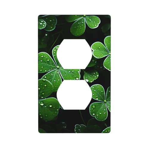 St. Patricks Day Wandplatten, 1-Gang-Duplex-Lichtschalter-Abdeckplatte, elektrische Wandplatten, Steckdosenabdeckungen, dekorative Steckdosenabdeckungen für Heimdekoration von KKLWEGU