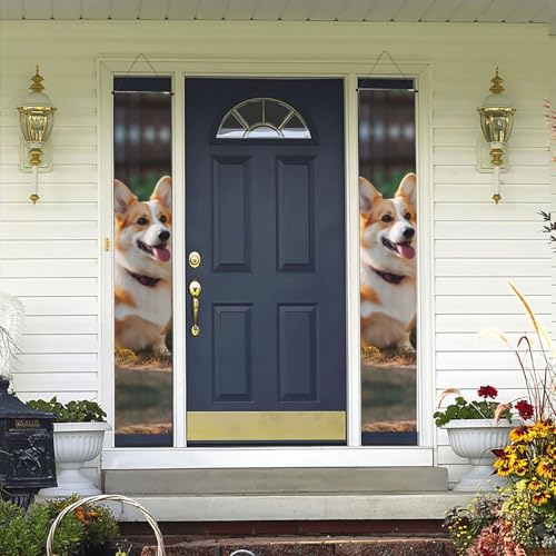Veranda Banner Hängende Tür Banner, Willkommen Sommer Veranda Banner Happy Birthday Veranda Schild Foto Hintergrund Party Banner Hund Corgi Haustür Schilder für Urlaub Party Indoor Outdoor Dekor Veranda Banner Hängende Tür Banner, Willkommen Sommer Veranda Banner Happy Birthday Veranda Schild Foto Hintergrund Party Banner Hund Corgi Haustür Schilder für Urlaub Party Indoor Outdoor Dekor von KKLWEGU