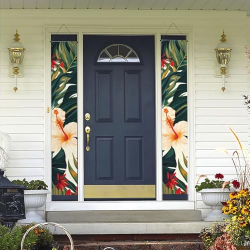 Veranda Banner Hängende Tür Banner, Willkommen Sommer Veranda Banner Happy Birthday Veranda Schild Foto Hintergrund Party Banner Tropische Sommer Hawaii Blume Palmenblätter Haustür Schilder für Veranda Banner Hängende Tür Banner, Willkommen Sommer Veranda Banner Happy Birthday Veranda Schild Foto Hintergrund Party Banner Tropische Sommer Hawaii Blume Palmenblätter Haustür Schilder für von KKLWEGU