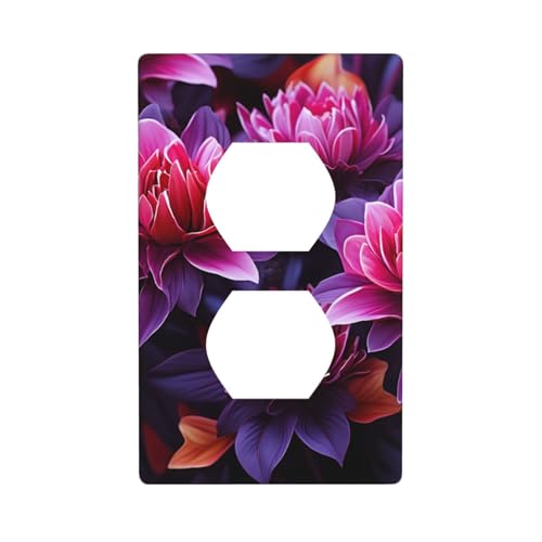 Wandplatten mit Blumenblättern, 1-Gang-Duplex-Lichtschalter-Abdeckplatte, elektrische Wandplatten, Steckdosenabdeckungen, dekorative Steckdosenabdeckungen für Heimdekoration Wandplatten mit Blumenblättern, 1-Gang-Duplex-Lichtschalter-Abdeckplatte, elektrische Wandplatten, Steckdosenabdeckungen, dekorative Steckdosenabdeckungen für Heimdekoration von KKLWEGU