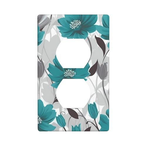 Wandplatten mit Blumenmuster, 1-Gang, Duplex-Lichtschalter-Abdeckplatte, elektrische Wandplatten, Steckdosenabdeckungen, dekorative Steckdosenabdeckungen für Heimdekoration Wandplatten mit Blumenmuster, 1-Gang, Duplex-Lichtschalter-Abdeckplatte, elektrische Wandplatten, Steckdosenabdeckungen, dekorative Steckdosenabdeckungen für Heimdekoration von KKLWEGU