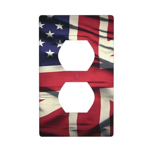 Wandplatten mit USA-Flagge, 1-Gang-Duplex-Lichtschalter-Abdeckplatte, elektrische Wandplatten, Steckdosenabdeckungen, dekorative Steckdosenabdeckungen für Heimdekoration Wandplatten mit USA-Flagge, 1-Gang-Duplex-Lichtschalter-Abdeckplatte, elektrische Wandplatten, Steckdosenabdeckungen, dekorative Steckdosenabdeckungen für Heimdekoration von KKLWEGU