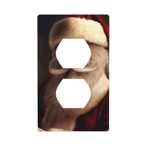 Weihnachtsmann-Wandplatten, 1-Gang-Duplex-Lichtschalter-Abdeckplatte, elektrische Wandplatten, Steckdosenabdeckungen, dekorative Steckdosenabdeckungen für Heimdekoration von KKLWEGU