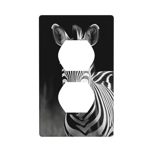 Zebra Wandplatten, 1-Gang-Duplex-Lichtschalter-Abdeckplatte, elektrische Wandplatten, Steckdosenabdeckungen, dekorative Steckdosenabdeckungen für Heimdekoration Zebra Wandplatten, 1-Gang-Duplex-Lichtschalter-Abdeckplatte, elektrische Wandplatten, Steckdosenabdeckungen, dekorative Steckdosenabdeckungen für Heimdekoration von KKLWEGU
