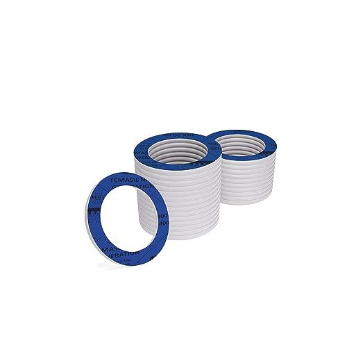 KKMSEALS Dichtungsringe Set Sanitär - Wasserhahn Dichtung 1/2” - Flachdichtung Gummi - Dichtungen aus Mineralfaser und NBR-Kautschuk - Dichtungsring Blaue - Dichtungsset (25 Stück, 18x11x2mm) von KKM SEALS