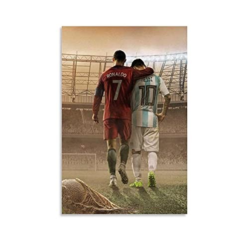 KKMM Fußball-Poster Legende Star Fan-Kollektion Poster Leo Messi Poster Dekorative Malerei Leinwand Wandkunst Wohnzimmer Poster Schlafzimmer Gemälde 50 x 75 cm von KKMM